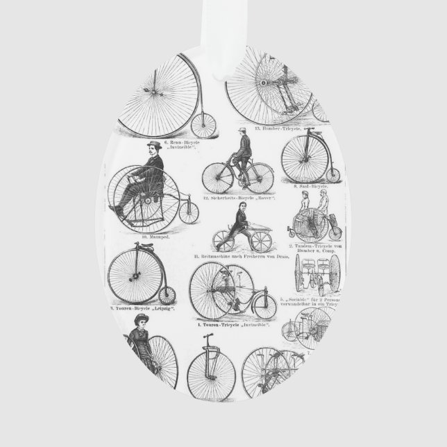 High Wheeler Bicycle Penny Farthing Ornament (Rückseite)