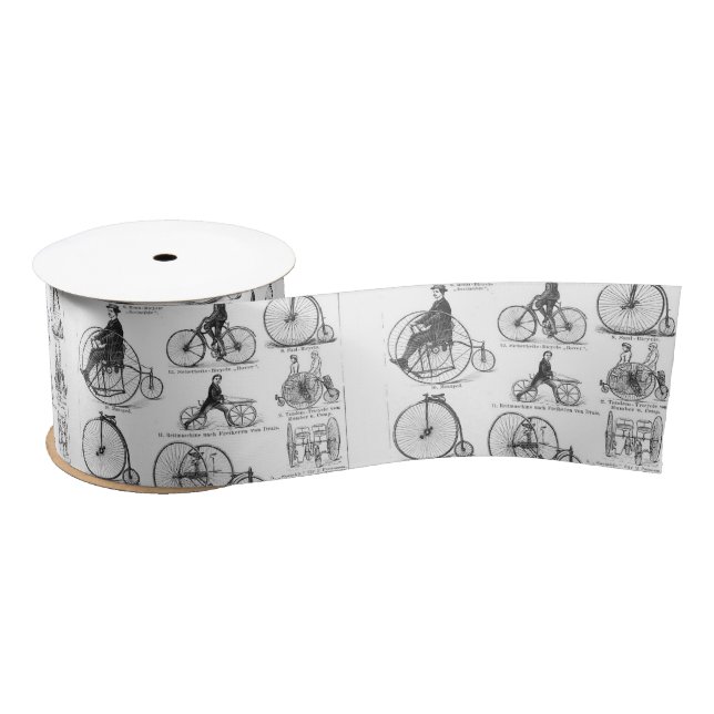 High Wheeler Bicycle Penny Farthing Satinband (Spule)