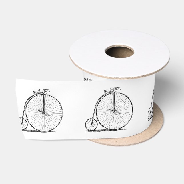 High Wheeler Bicycle Penny Farthing Satinband (Spule)