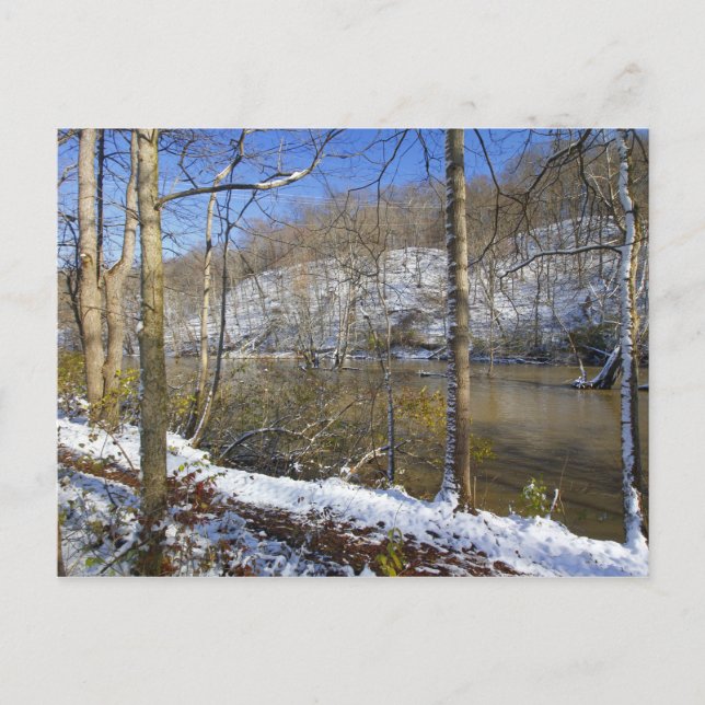 Highbanks Metro park, High Bluffs, im Winter, Ohio Postkarte (Vorderseite)