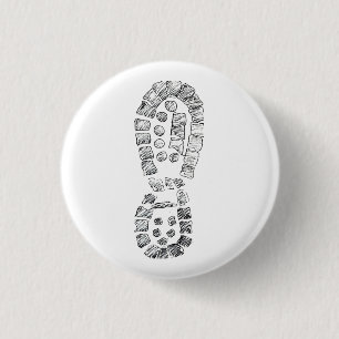 Highcountryhikers wandernder Stiefel (Logo) Button