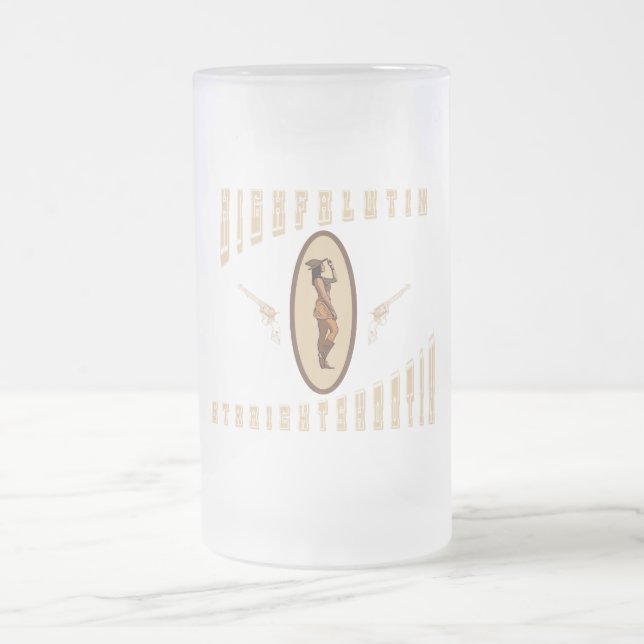 Highfalutin Western Mattglas Bierglas (Mittel)