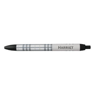 Highland-Beige-Karo mit individuellem Namen Kugelschreiber