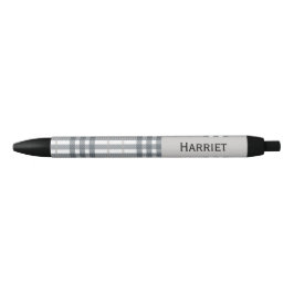 Highland Beige Plaid Custom Name  Kugelschreiber