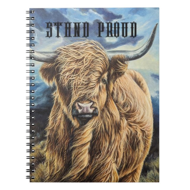Highland Bull Backpack Notizblock (Vorderseite)