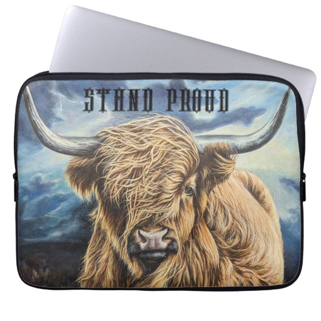 Highland Bull Laptopschutzhülle (Vorderseite)