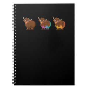 Highland Cattle Farming Scottish Highland Cow Notizblock