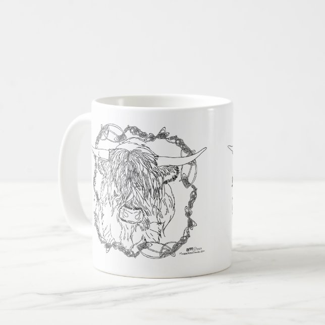 Highland "Coo" Kaffeetasse (Vorderseite Links)