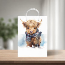 Highland Cow-abunga Gift Bag - Weiß
