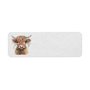 Highland Cow Address Labels