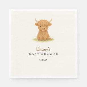Highland Cow Baby Dusche Napkins Serviette