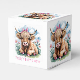 Highland Cow Baby Shower Bliss Geschenkschachtel