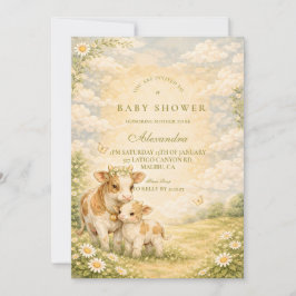 Highland Cow Baby Shower Einladung