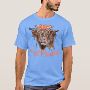 Highland Cow Bandana Just Peachy Western Land P T-Shirt