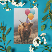 Highland Cow Birthday Balloons