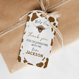 Highland Cow Birthday Vielen Dank Tag Geschenkanhänger