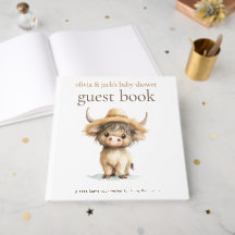 Highland Cow Bitte geben Sie das Gästebuch Babydus