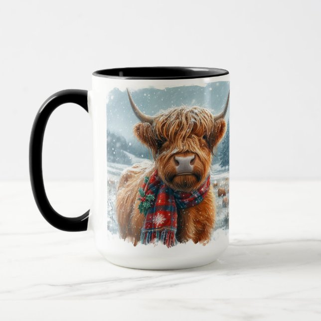 Highland Cow Christmas Tasse Cup (Links)