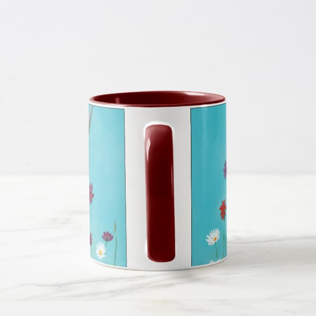 Highland Cow Chunky Tasse Rufus, dunkelroter Kontr (Griff)