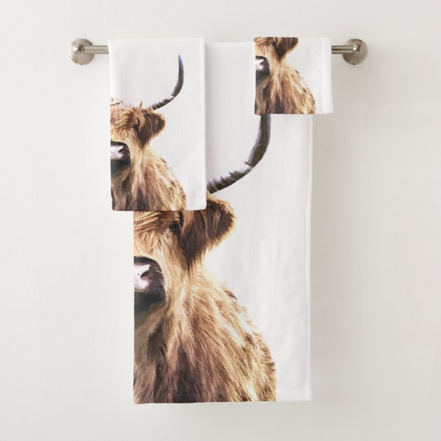 Highland Cow Farm Animal (En situation)
