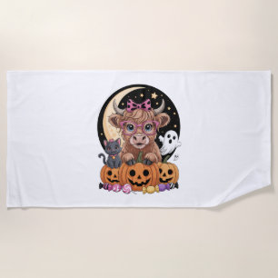 Highland Cow Halloween Spooky Saison Strandtuch