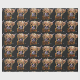 Highland Cow 'Henry' Wrapping Paper Geschenkpapier