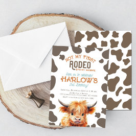 Highland Cow nicht meine erste Rodeo Kuh drucken G Einladung