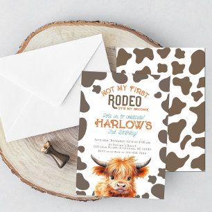Highland Cow nicht meine erste Rodeo Kuh drucken G Einladung