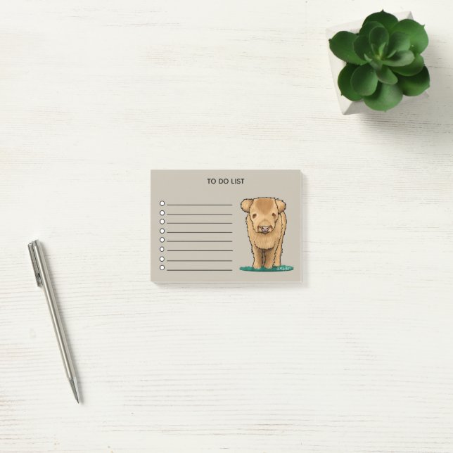 Highland Cow Note Pad Post-it Klebezettel (Büro)