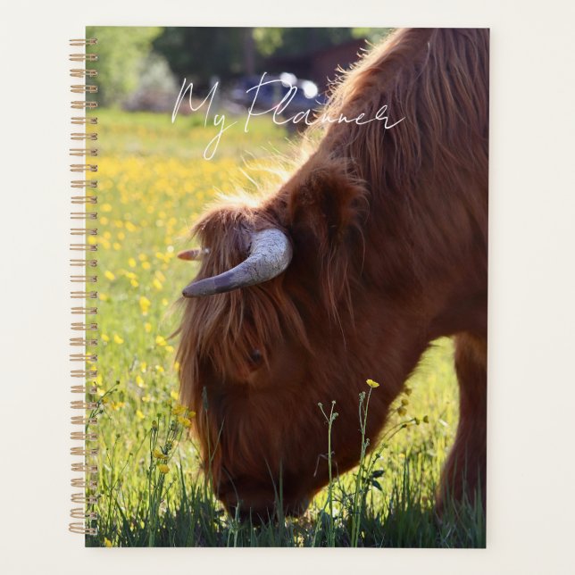 Highland Cow Planner - Spring Theme (Devant)