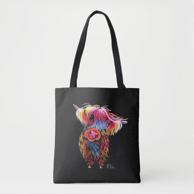 HiGHLaND CoW PRiNT SCoTiSH ' BLooM ' BY SHiRLeY Tasche (Vorderseite)
