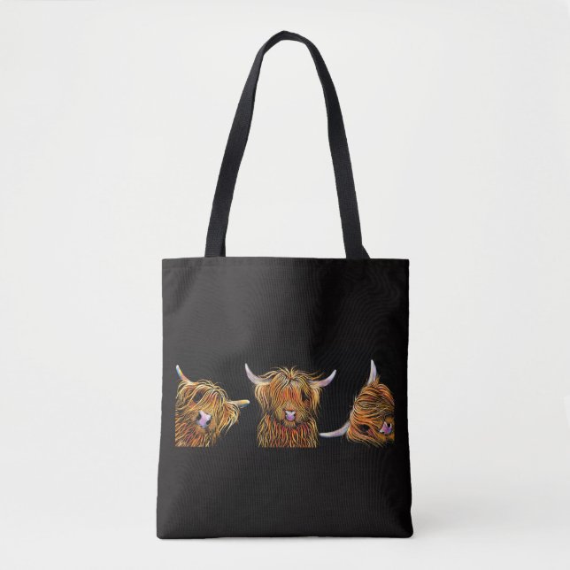 HiGHLaND CoW PRiNT "THe SCoTieS ' ToTe BaG Tasche (Vorderseite)