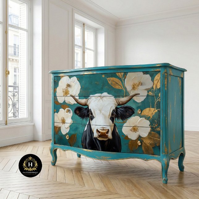 Highland Cow Rustic Boho Bauernhof Decoupage Seidenpapier (Von Creator hochgeladen)