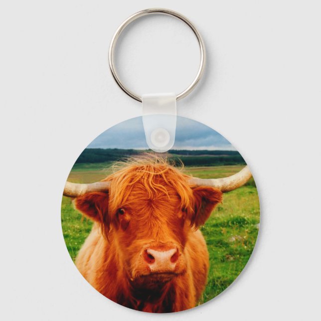 Highland Cow Schlüsselanhänger (Vorderseite)