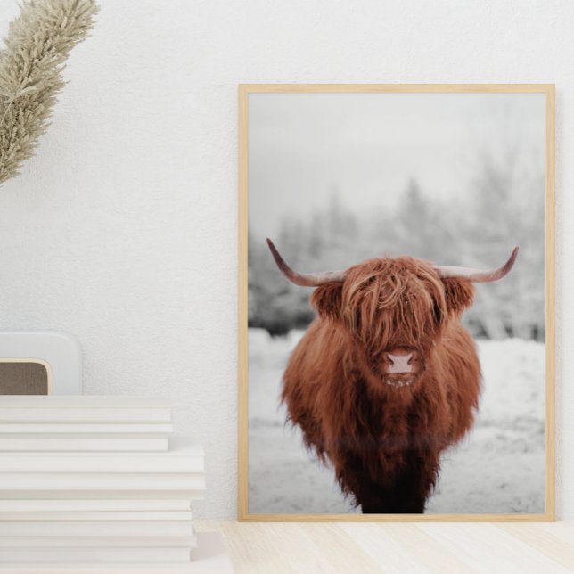Highland Cow Scotland Poster Russe Farm (Créateur téléchargé)