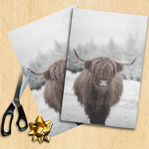 Highland Cow Scotland Rustic Tissue Paper Seidenpapier