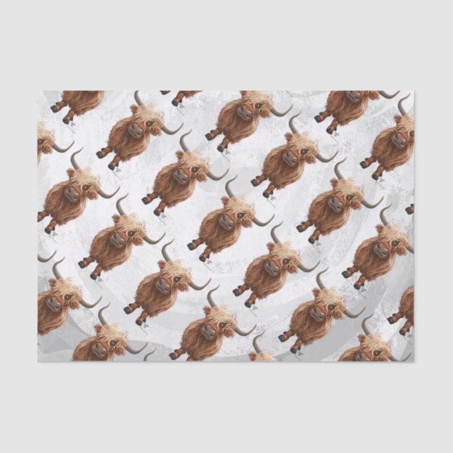 Highland Cow Seidenpapier (Vorderseite)