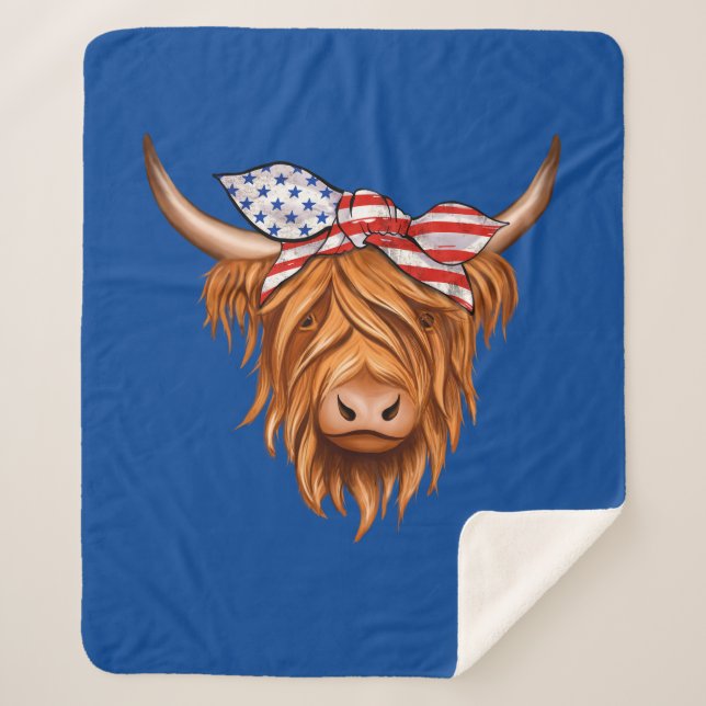 Highland Cow Sherpadecke (Vorderseite)