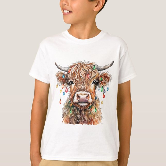 Highland Cow T Shirt (Vorderseite)
