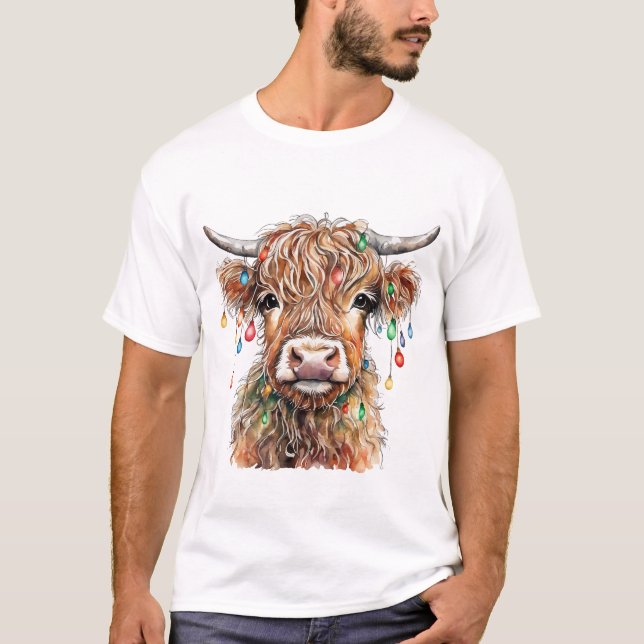 Highland Cow T Shirt (Vorderseite)