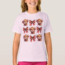Highland Cow und Christmas Coquette Bow