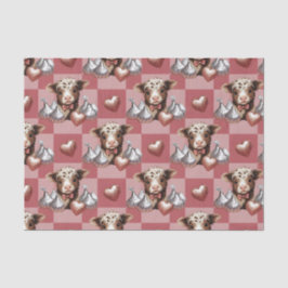 Highland Cow Valentine Heart Chocolate  Seidenpapier