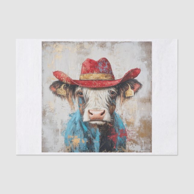 Highland Cow Vibes4 Seidenpapier (Vorderseite)