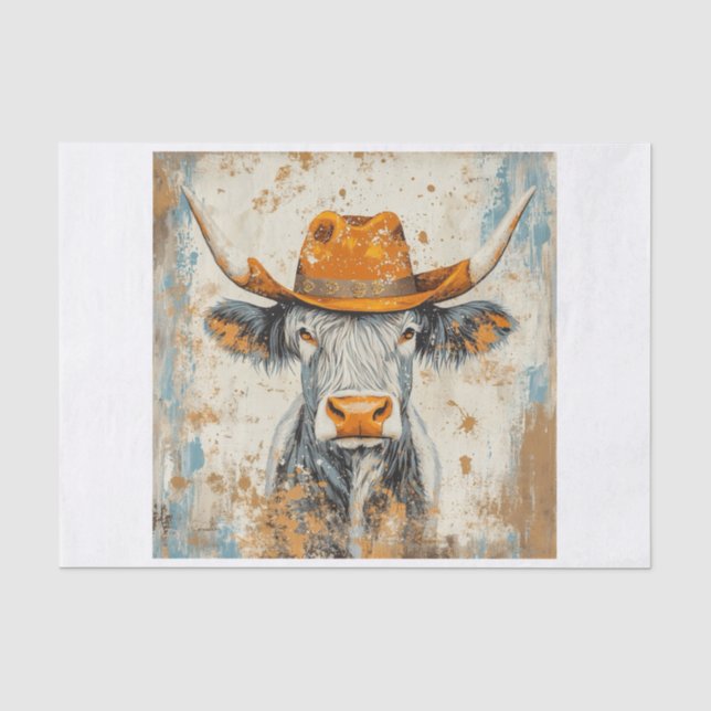 Highland Cow Vibes6 Seidenpapier (Vorderseite)