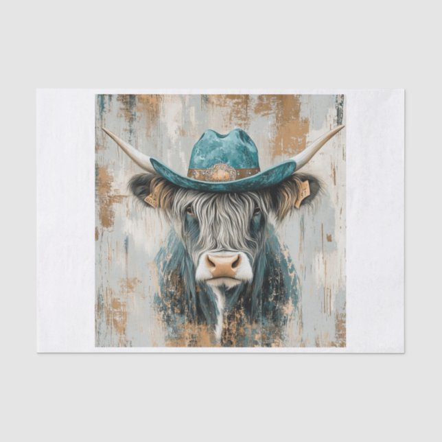 Highland Cow Vibes8 Seidenpapier (Vorderseite)