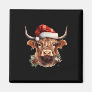 Highland Cow Weihnachten Weihnachten Weihnachtsbau Magnet