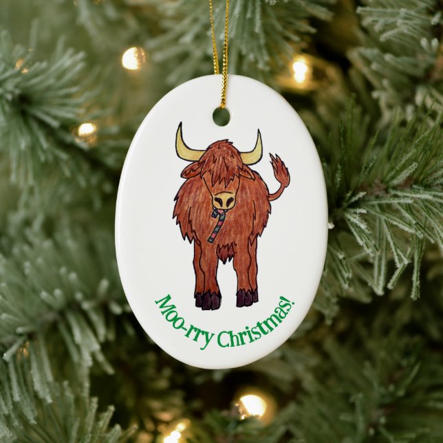 Highland Cow Weihnachtsschmuck (Baum)