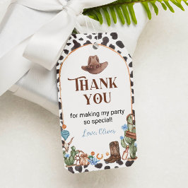 Highland Cowboy Birthday Danke Tag Geschenkanhänger