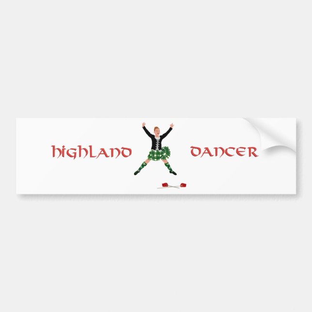 Highland Dancer Ghillie Callum Sword Dance Autoaufkleber (Vorne)