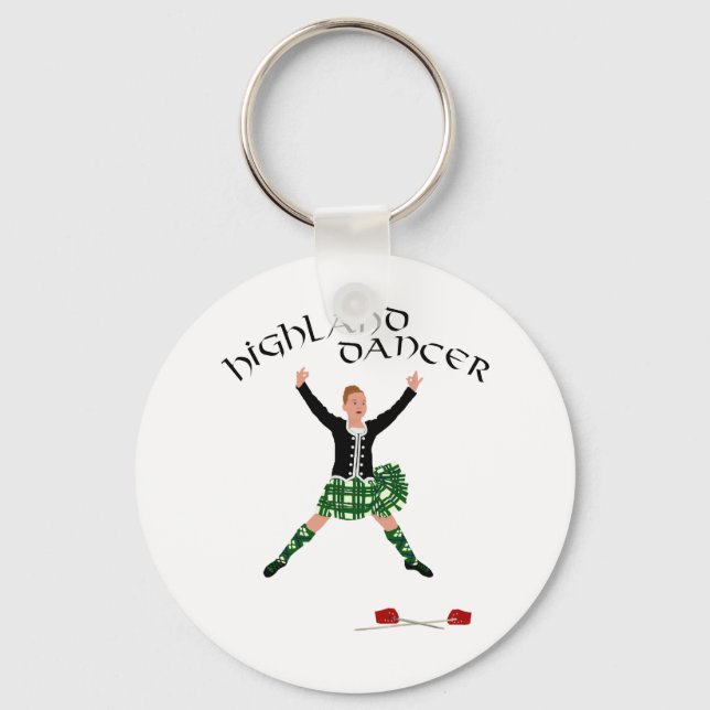 Highland Dancer Ghillie Callum Sword Dance Schlüsselanhänger (Vorderseite)
